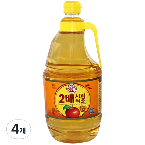 오뚜기 2배 사과식초 1.8L (4개)