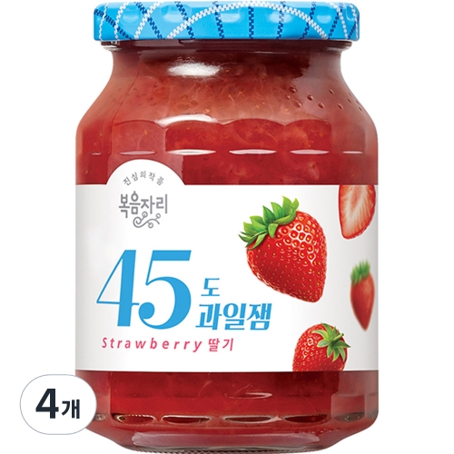복음자리 45도 과일잼 딸기 350g (4개)