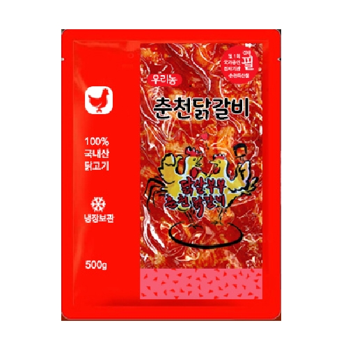 우리농 춘천 양념 닭갈비 500g (3개)_이미지