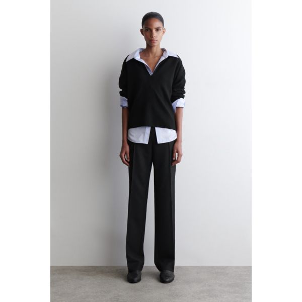 COS 엘레강트 울 블렌더 팬츠 블랙 135979_이미지