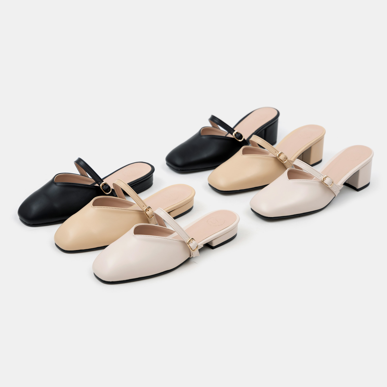 소보제화 카사르 스퀘어 여성 뮬 블로퍼 2cm 5cm 25SYG1560 5cm -베이지 245