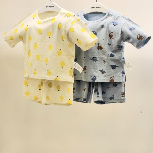 아가방 여름 7부 데일리 상하복 HC04 유아 실내복 01R357606 YELLOW /57608 BLUE BLUE 90