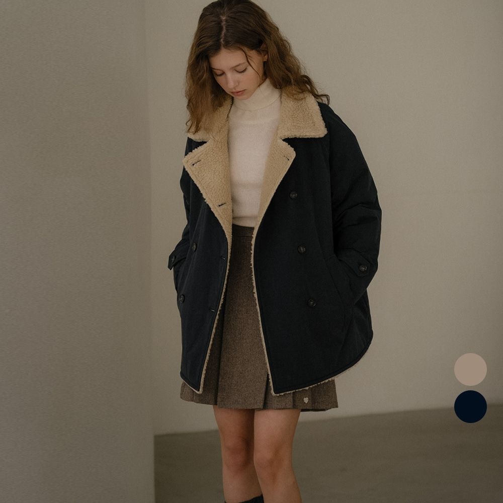 ƿ���̴��� Faux fur collar double coat TIWT02CT02 _2color