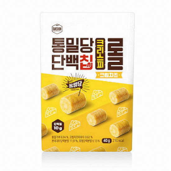 퍼니엠 다신샵 통밀당 단백칩 크리스피롤 크림치즈 40g (24개)