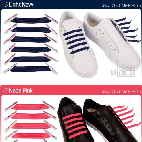 신제품 매듭없는 신발끈 유레이스 패션 운동화끈  P_01CFC4