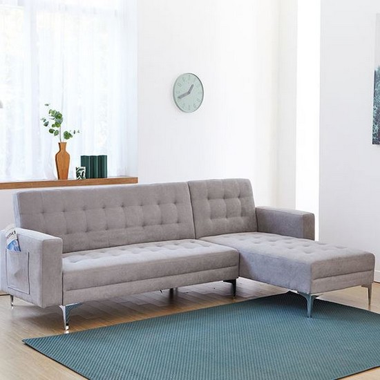 수오 로댄 생활발수 카우치 패브릭 소파베드 4인용