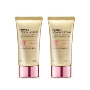 LG생활건강 더페이스샵 파워 롱래스팅 핑크 톤업 선 50ml (2개)_이미지