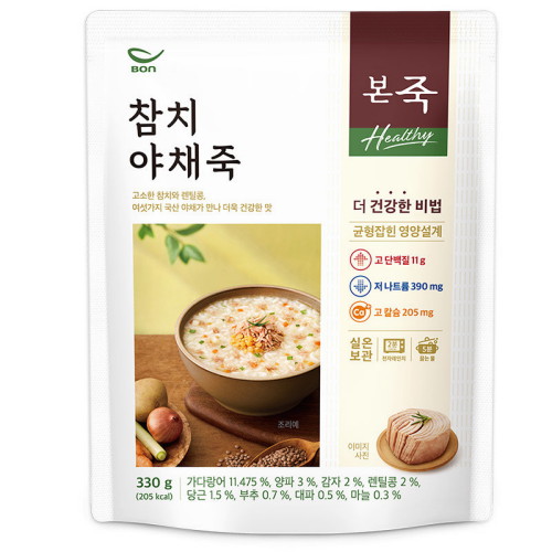 본아이에프 본죽 Healthy 참치야채죽 330g이미지입니다. 누르면 해당 게시물로 새창이동합니다.