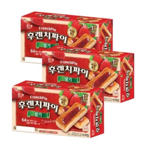후렌치파이 딸기 192g 3각 안심포장