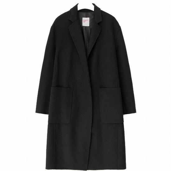 에잇세컨즈 블랙 핸드메이드 테일러드 코트 326630W915_이미지