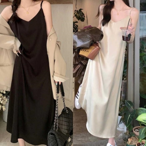 오노마 ONM 나시 롱원피스 a라인 끈나시 조절 브이넥 휴가룩 15414583