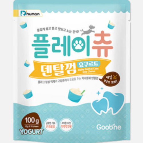 듀먼 플레이츄 덴탈껌 요구르트 100g (1개)_이미지