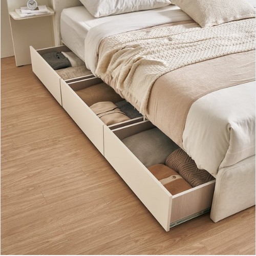 에몬스 세런 패브릭 호텔 LED침대 SS (매트별도)_이미지