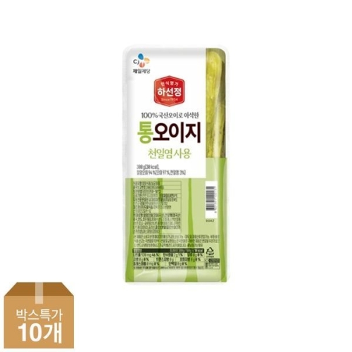 CJ제일제당 하선정 통 오이지 300g (10개)_이미지