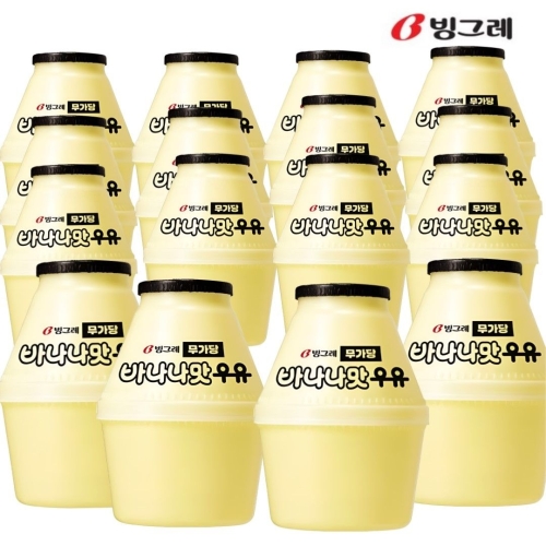 빙그레 바나나우유 무가당 240ml (16개)
