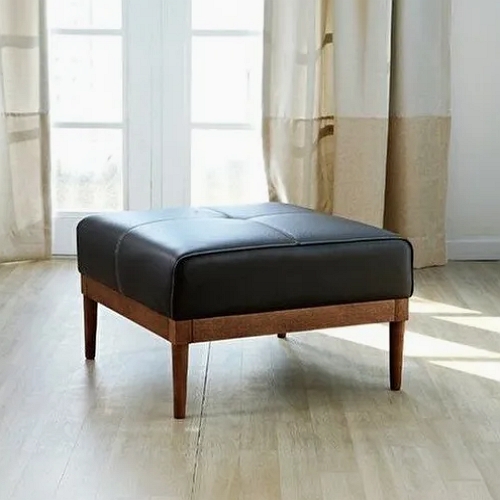 로코코 레벤 카우 천연가죽 스툴_이미지