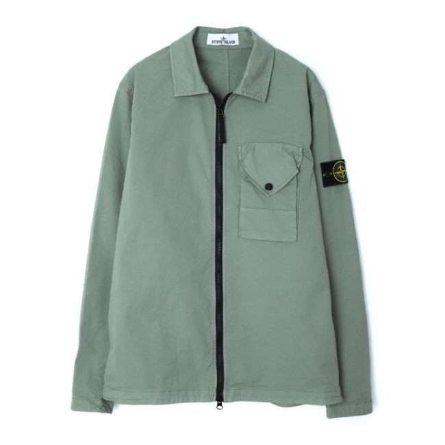 스톤아일랜드 Stretch Cotton Gabardine Overshirt Regular Fit 791511010 V0055