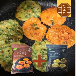 부침명장 한입 세트(아삭 김치전300g+땡초 부추전300g)