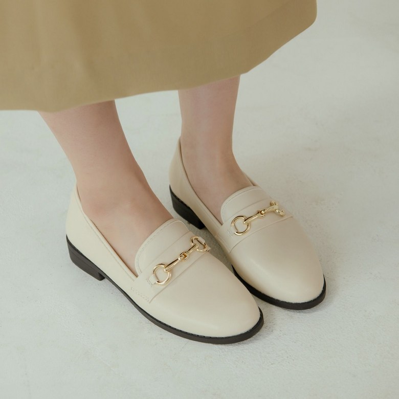 소보제화 렌더스 체인 단화 로퍼 3cm 240 25SRT1059-아이보리