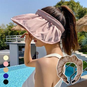 라일리 Rly 여성 휴대용 돌돌이 와이드 블랙 코팅 헤어밴드 썬캡 S14393782_이미지