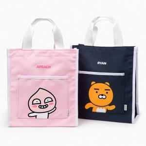 카카오프렌즈 가방 실내화 신발주머니 어피치 라이언