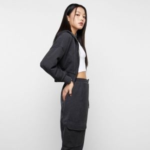 IWC 미쏘 PJ 크롭 후드 집업_M ME347A