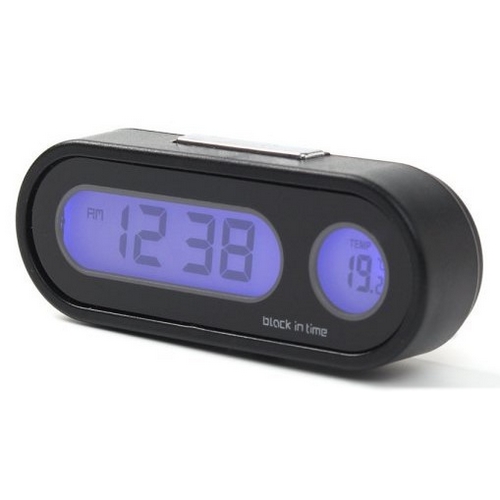 트리 차량용 부착식 LED 시계 온도계