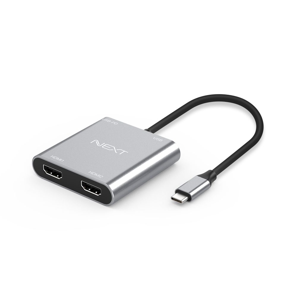 이지넷유비쿼터스 NEXTU NEXT-2251TCH Type C to 듀얼 HDMI PD60W 컨버터이미지입니다. 누르면 해당 게시물로 새창이동합니다.