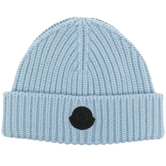 몽클레르 로고 패치 울 비니 3B00039 A9538 (715, 라이트블루)