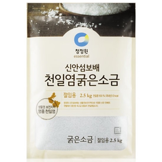 대상 청정원 신안섬보배 천일염 굵은소금 2.5kg (1개)