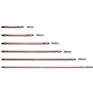  더블 헤드 PH2 크로스 마그네틱 스크루 드라이버 비트 1/4 인치 육각 섕크 전기 65mm 100mm 150mm 200mm 25