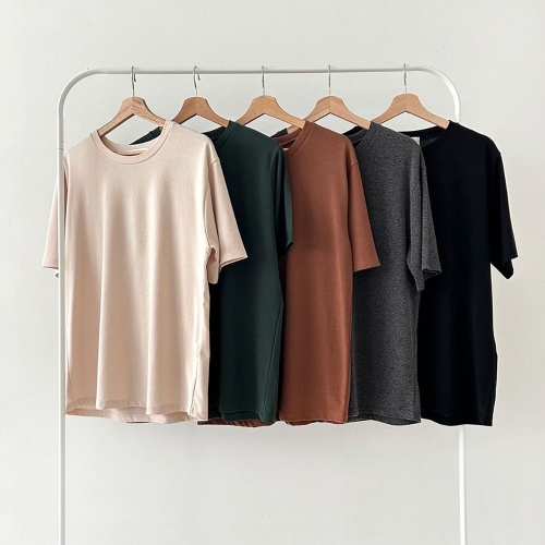 베이직스 빅사이즈라운드티 P528L505 판R무지반팔티 LD