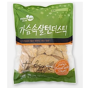 마니커 가슴속살 치킨텐더1kgx5봉 안심살을 통으로튀겨