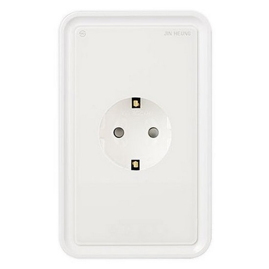 T시리즈 둥근형 매립 1구 콘센트