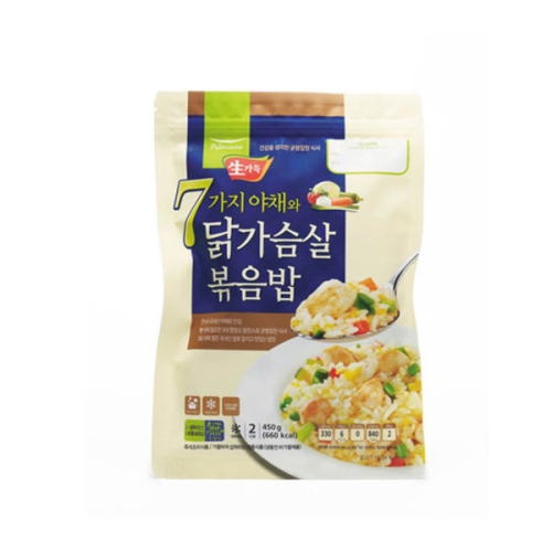 풀무원  생가득 7가지 야채와 닭가슴살 볶음밥 450g
