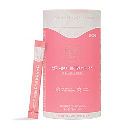 뉴팜 안국건강 안국 저분자콜라겐 비피더스 2.2g 60포 (4개)_이미지