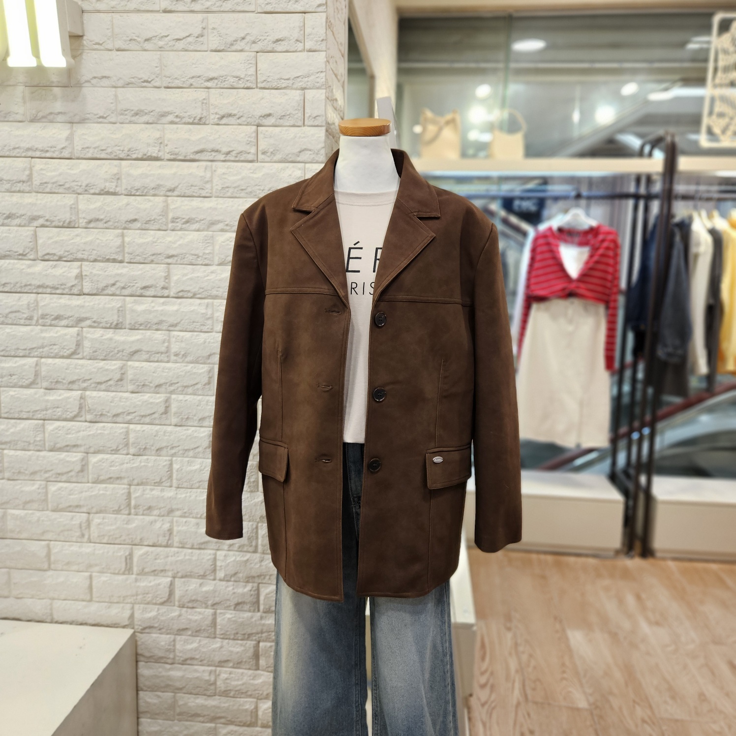 트렌드컬렉션 스웨이드 카라 재킷 TRJL25T20_이미지