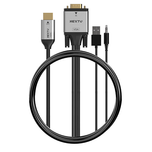 이지넷유비쿼터스 NEXTU 버아드 VGA to HDMI 케이블 (2m)