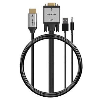 이지넷유비쿼터스 NEXTU 버아드 <b>VGA</b> to HDMI <b>케이블</b>