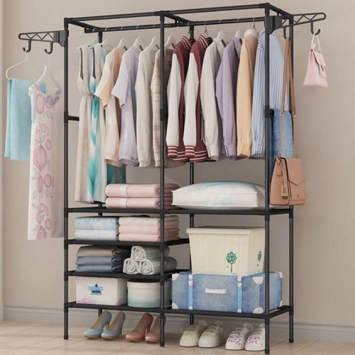 스틸 2단 조립 행거