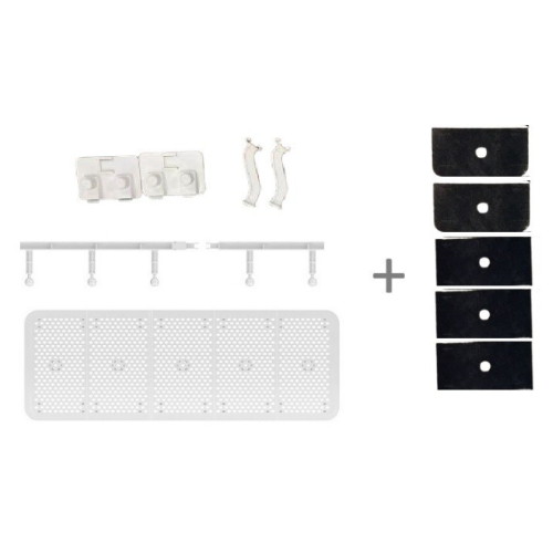 여신 무타공 상하좌우 조절가능 천장형 시스템 에어컨 바람막이 (고급형)