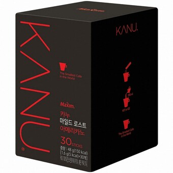 동서식품 맥심 <b>카누</b> 마일드 로스트 아메리카노 스틱 30T