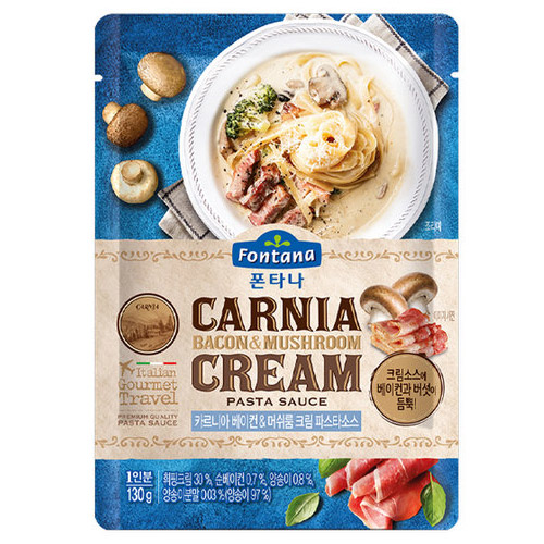 폰타나 카르니아 베이컨 머쉬룸 크림 파스타소스 130g (5개)_이미지