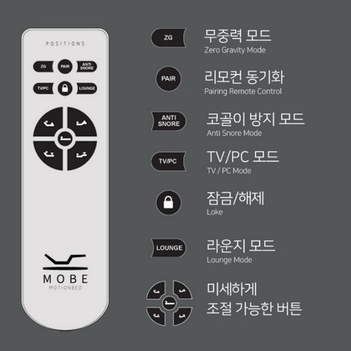 모베 아다지오 모션베드 SS (베라메모리폼)_이미지