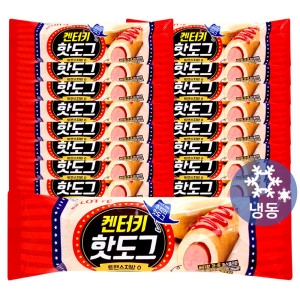 롯데웰푸드 롯데 켄터키 핫도그 70gx20개/냉동 에어프라이어 국산 돼지고기 닭고기 소시지 회사 디저트카페 간식