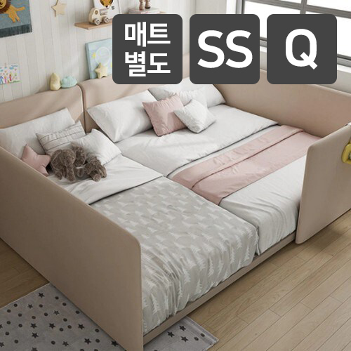 한샘 스테디2 하이 양쪽가드형 데이베드 패밀리침대 SS+Q (매트별도)_이미지