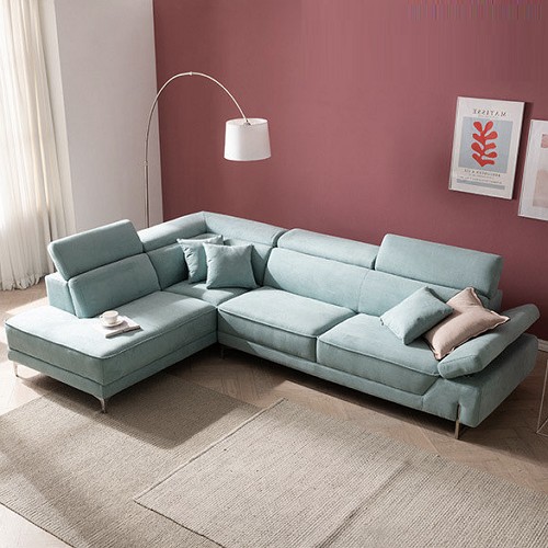 잭슨 코너 무빙헤드 아쿠아텍스 패브릭 소파 6인용