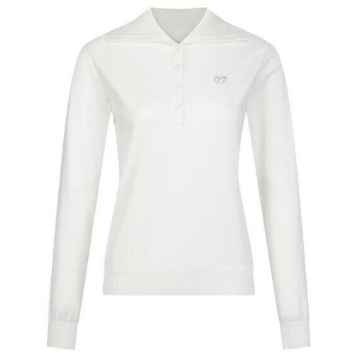 마스터바니에디션 심볼 자수 리브 칼라 긴팔 니트 421D1SR002 (IV, 아이보리)_이미지