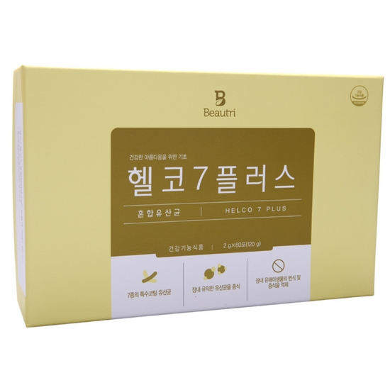 한국화장품 뷰트리 헬코7플러스 혼합유산균 60포 (1개)