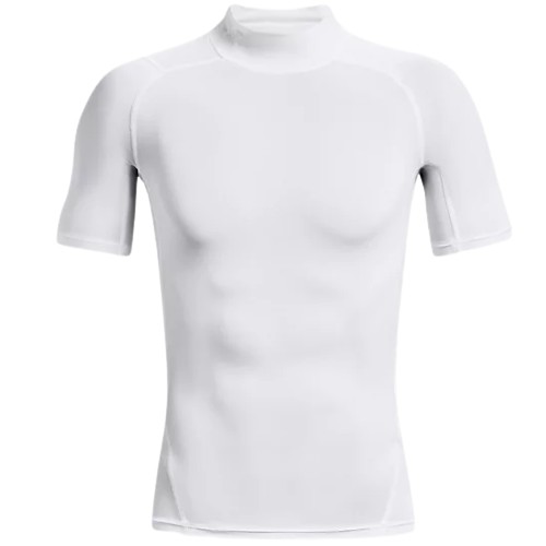 언더아머 UA 히트기어 아머 컴프레션 모크 반팔 1372586 (100, 화이트)_이미지